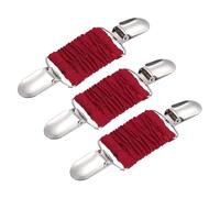 uxcell Lot de 3 pinces pour robe, pull, châle, cardigan, collier, écharpe, pince à dos pour femme, rouge