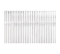 uxcell Lot de 30 aiguilles à tricoter en acier inoxydable de 0,6 à 3 mm