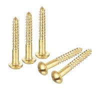 uxcell Lot de 30 vis à bois autotaraudeuses à tête ronde fendue M3 x 20 mm