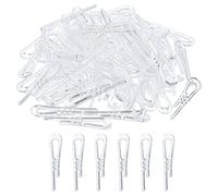 uxcell Lot de 300 pinces crocodiles en plastique durable, 4 cm en forme de U, pinces à linge avec dents pour cravates, pantalons, chaussettes, vêtements