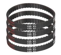 uxcell Lot de 4 courroies dentées en caoutchouc 100XL 037, 50 dents, largeur 0,9 cm, pas de 0,5 cm