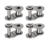 uxcell Lot de 4 demi-maillons de chaîne décalés #40, pas de 1,27 cm, connecteur d'extrémité de chaîne standard en acier inoxydable pour chaîne 08A