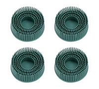 uxcell Lot de 4 disques à poils de 5,1 cm - Grain 50 - Brosse électrique à ébavurage avec changement rapide - Disque de retrait de revêtement abrasif pour métal, vert
