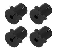 uxcell Lot de 4 œillets muraux en silicone de 2,5 cm pour câbles - Kit de passage de câble mural pour Ethernet avec trou de 8 mm, noir (diamètre extérieur : 32,1 mm)