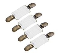 uxcell Lot de 4 pinces pour robe, pull, châle, cardigan, collier, écharpe, pince à dos pour femme, blanc (bronze)