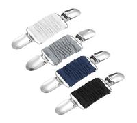 uxcell Lot de 4 pinces pour robe, pull, châle, cardigan, collier, écharpe, pince à dos pour femme, blanc/gris/bleu/noir