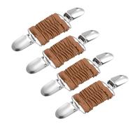 uxcell Lot de 4 pinces pour robe, pull, châle, cardigan, collier, écharpe, pince à dos pour femme, marron clair