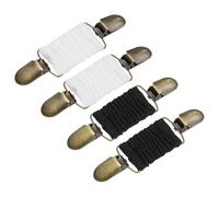 uxcell Lot de 4 pinces pour robe, pull, châle, cardigan, collier, écharpe, pince à dos pour femme, noir/blanc (bronze)