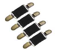 uxcell Lot de 4 pinces pour robe, pull, châle, cardigan, collier, écharpe, pince à dos pour femme, noir (bronze)