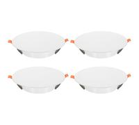 uxcell Lot de 4 plaques de plafond rondes de 185 mm, trou mural à LED, panneau d'accès décoratif plat pour plafond ou mur de 12 à 17 cm, blanc mat