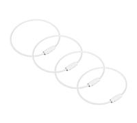 uxcell Lot de 4 porte-clés torsadés de 160 mm pour cordon, porte-clés, étiquettes de bagages, blanc