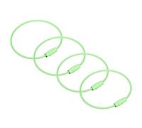 uxcell Lot de 4 porte-clés torsadés de 160 mm pour cordons, porte-clés, étiquettes de bagages, vert