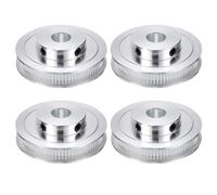 uxcell Lot de 4 poulies synchrone GT-2 80 dents alésage 12 mm, compatible avec courroie de 6 mm de largeur, poulie de distribution en alliage d'aluminium pour imprimante 3D, machine CNC