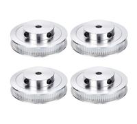 uxcell Lot de 4 poulies synchrone GT-2 80 dents alésage 6,35 mm, compatible avec courroie de 6 mm de largeur, poulie de distribution en alliage d'aluminium pour imprimante 3D, machine CNC