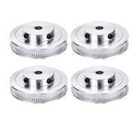 uxcell Lot de 4 poulies synchrone GT-2 80 dents alésage de 8 mm, compatible avec courroie de 6 mm de largeur, poulie de distribution en alliage d'aluminium pour imprimante 3D, machine CNC