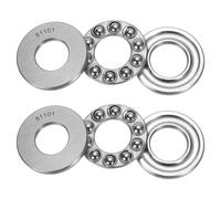 uxcell Lot de 4 roulements à billes 51101 de 12 mm x 26 mm x 9 mm Roulements à billes axiaux à une rangée en acier chromé Bonne performance (ABEC3)