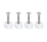 uxcell Lot de 4 vis de charnière de siège de toilette universelles en acier inoxydable de 4,5 cm avec écrous et joint pour siège de toilette