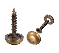 uxcell Lot de 4 vis décoratives avec capuchons, 13 mm de diamètre, vis de fixation de miroir en laiton pour miroirs, tables, meubles, bronze
