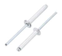 uxcell Lot de 40 rivets aveugles en aluminium de 5/32 x 2,5 cm, poignée en aluminium et mandrin en acier, rivets fendus à tête bombée pour métal, meubles, automobile, argent