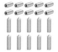 uxcell Lot de 40 vis sans tête M3 x 10 mm en acier inoxydable 304 à pointe conique hexagonale pour machines, réparations domestiques et fixations Argenté