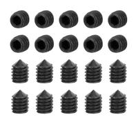 uxcell Lot de 40 vis sans tête M4 x 5 mm en acier carbone à pointe conique hexagonale pour machines, réparations domestiques et fixations Noir