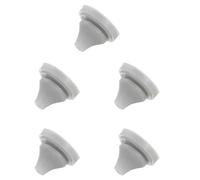 uxcell Lot de 5 buses de rechange pour pommeau de douche, buse d'arrosage en silicone, pointe ronde, pièces de réparation pour pommeau de douche de diamètre 5 mm, gris clair