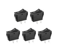 uxcell Lot de 5 interrupteurs à bascule SPST 2 positions Marche/Arrêt 2 broches AC 250 V/15 A 125 V/20 A pour bateau, 32 x 14 mm
