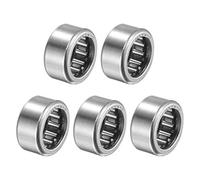 uxcell Lot de 5 roulements à aiguilles HK1410 - 14 mm - Alésage : 20 mm - Diamètre extérieur : 10 mm - En acier chromé - Extrémité ouverte