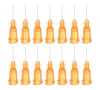 uxcell Lot de 50 aiguilles de distribution en plastique 23 g, 1,27 cm, tube d'aiguille à colle en polypropylène avec aiguille flexible en polypropylène pour pistolet à colle liquide, orange