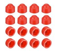 uxcell Lot de 50 cache-écrous hexagonaux M5 en plastique rouge pour vis hexagonales, boulons
