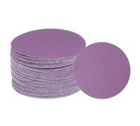 uxcell Lot de 50 disques abrasifs violets grain 400 7,6 cm auto-agrippants circulaires professionnels pour métal bois cloison sèche