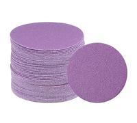 uxcell Lot de 50 disques abrasifs violets grain 80 7,6 cm auto-agrippants circulaires professionnels pour métal bois cloison sèche