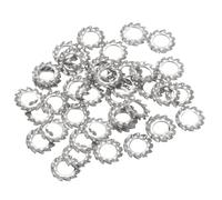 uxcell Lot de 50 rondelles de verrouillage dentées extérieures en acier inoxydable 304, rondelle de verrouillage en étoile M4, rondelle dentelée pour boulons à vis, fixations d'équipement mécanique