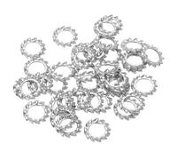 uxcell Lot de 50 rondelles de verrouillage dentées extérieures en acier inoxydable 304, rondelles de verrouillage M5 en étoile pour vis et boulons de fixation d'équipements mécaniques, argent