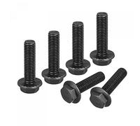 uxcell Lot de 6 boulons hexagonaux à bride dentelée M12 x 45 mm en acier au carbone de qualité 10,9