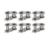 uxcell Lot de 6 demi-maillons de chaîne décalés #25 en acier inoxydable - Pas de 6,35 mm - Connecteur d'extrémité de chaîne standard pour chaîne 04C
