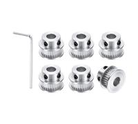 uxcell Lot de 6 poulies synchrones GT-2 30T - Alésage de 8 mm - Poulie de distribution en aluminium 30 dents - Largeur de courroie de distribution 6 mm - Pour imprimante 3D et machine CNC (avec une