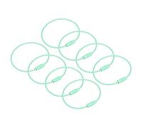 uxcell Lot de 8 anneaux torsadés pour cordons de câble, porte-clés, étiquettes de bagages, 160 mm, vert clair