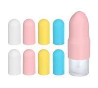 uxcell Lot de 8 bouchons de bouteille en silicone pour voyage, manchons élastiques pour éviter les fuites, 2,8 cm de diamètre, accessoires de voyage pour shampooing, bouteilles de lavage, corps, blanc