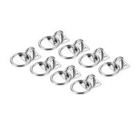 uxcell Lot de 8 crochets de plafond en acier inoxydable 304 de 3,6 cm avec anneau torique, crochet de suspension marin pour sécuriser la suspension, argent