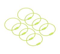 uxcell Lot de 8 porte-clés en fil de fer de 15,2 cm avec boucles torsadées pour cordons de suspension, porte-clés, étiquettes de bagages, vert émeraude clair