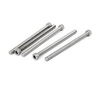 Uxcell M6 x 100 mm Filetage 304 En Acier Inoxydable Hex Socket Head Cap Vis Boulon DIN912 5 pcs