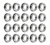 uxcell MF128ZZ Lot de 10 roulements à billes à bride double blindage en acier chromé 8 x 12 x 3,5 mm