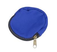 uxcell Mini porte-monnaie rond en toile vierge avec fermeture éclair de 9,9 cm, pour homme et femme, bleu foncé