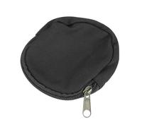 uxcell Mini porte-monnaie rond en toile vierge avec fermeture éclair de 9,9 cm, pour homme et femme, noir