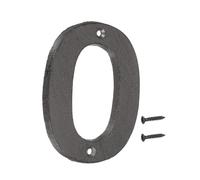 uxcell Numéros de maison et lettres de 12,7 cm en fonte vintage pour extérieur, numéro de maison solide avec vis pour appartement, bureau, hôtel, chambre (numéro 0)