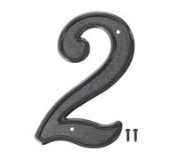 uxcell Numéros de maison pour l'extérieur, 15,2 cm en ABS pour boîte aux lettres, numéro décoratif avec vis pour appartement, bureau, hôtel, chambre, porte, panneaux de rue (noir, numéro 2)