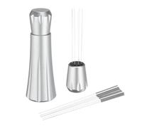 uxcell Outils de distribution expresso, 8 broches en acier inoxydable, distributeur de café avec 10 aiguilles supplémentaires et support pour mélangeur à expresso, argent