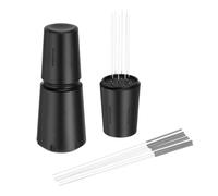 uxcell Outils de distribution expresso, distributeur de café en acier inoxydable à 8 broches avec 10 aiguilles supplémentaires et support rond pour mélangeur à expresso, noir