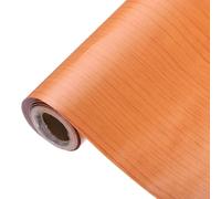 uxcell Papier contact grain de bois 60 x 500,4 cm, papier peint autocollant imperméable pour comptoirs de maison, cuisine, comptoir, armoire, salle de bain, orange